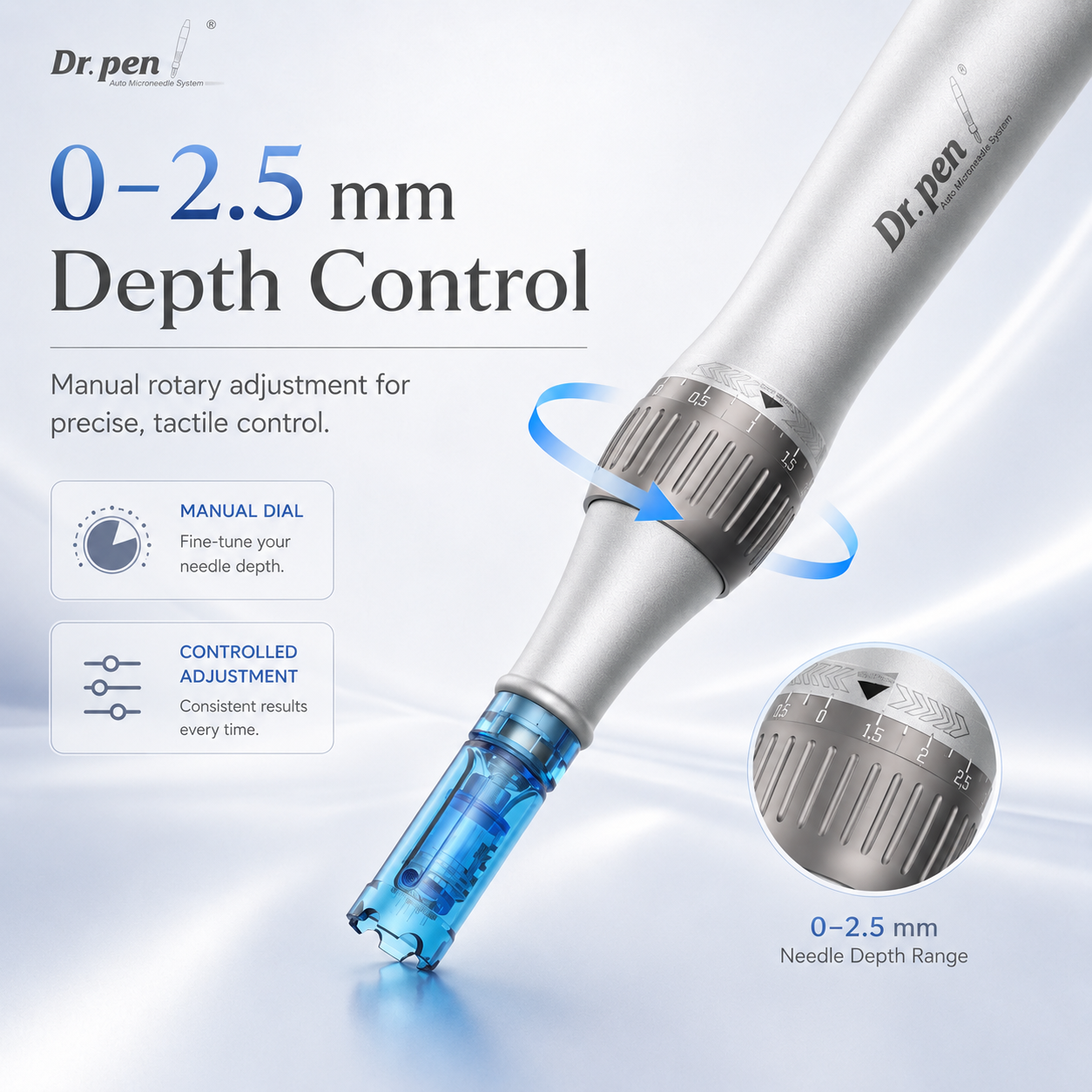 Dr. Pen M8S manual depth control