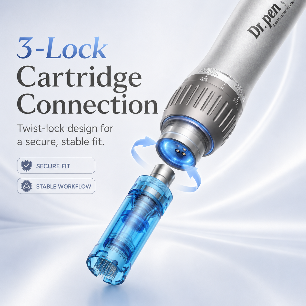 Dr. Pen M8S three-lock connector